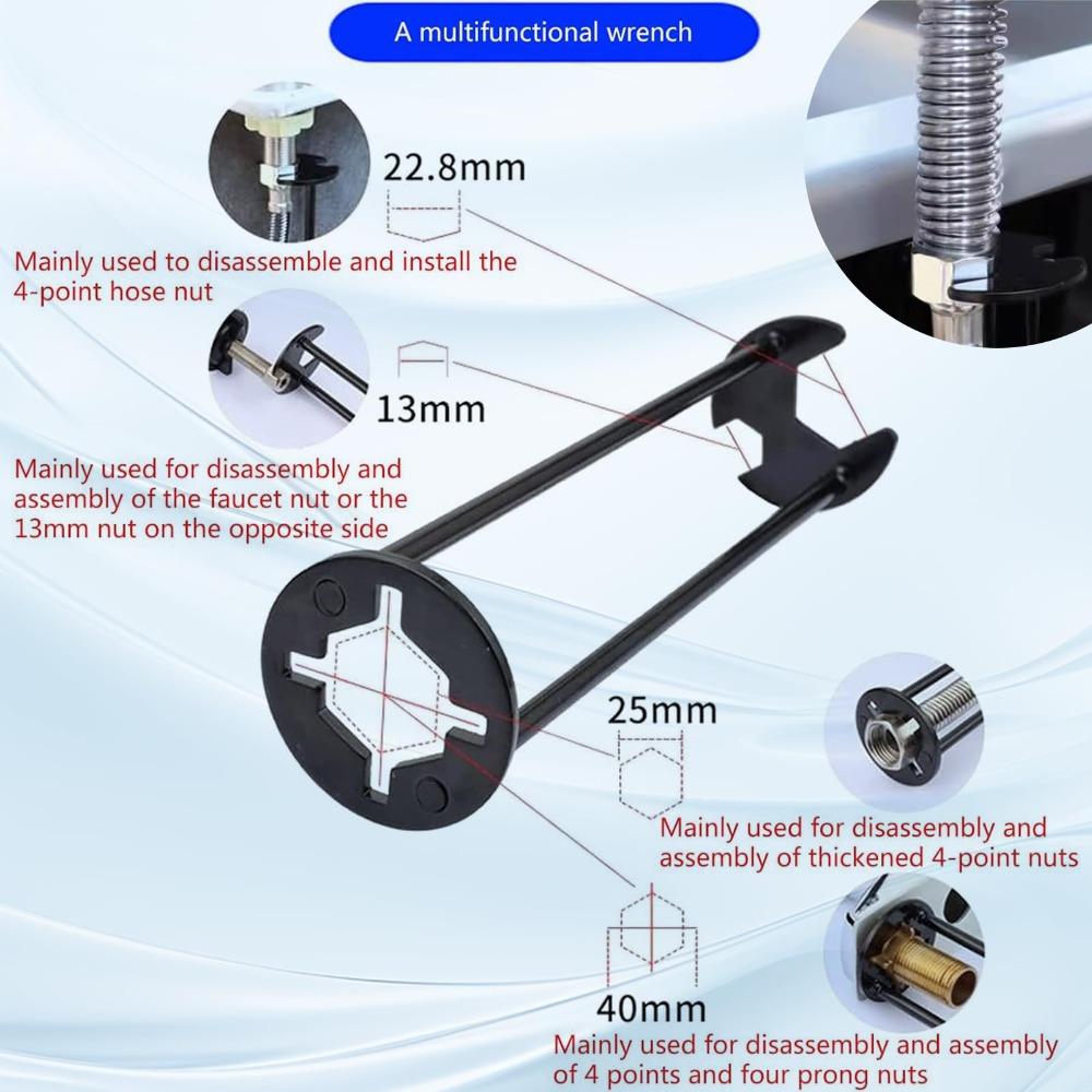Carbon Steel Basin Wrench 7 Sizes Sink Wrench Set Plumbers Wrench Faucet Wrench  Tight Spaces