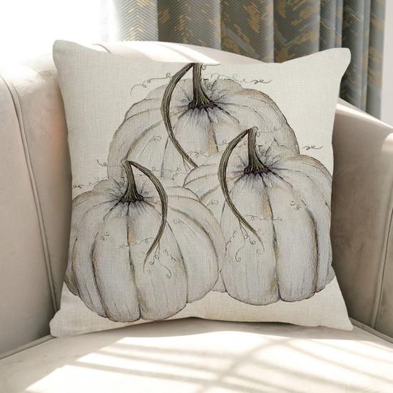 Осенний декор наволочка мягкая износостойкая не выцветающая квадратная наволочка с тыквой на День благодарения в фермерском доме наволочка
