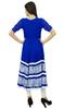Bimba Женский длинный расклешенный Anarkali Kurti Blue Georgette Designer Kurta Indian Party Wear