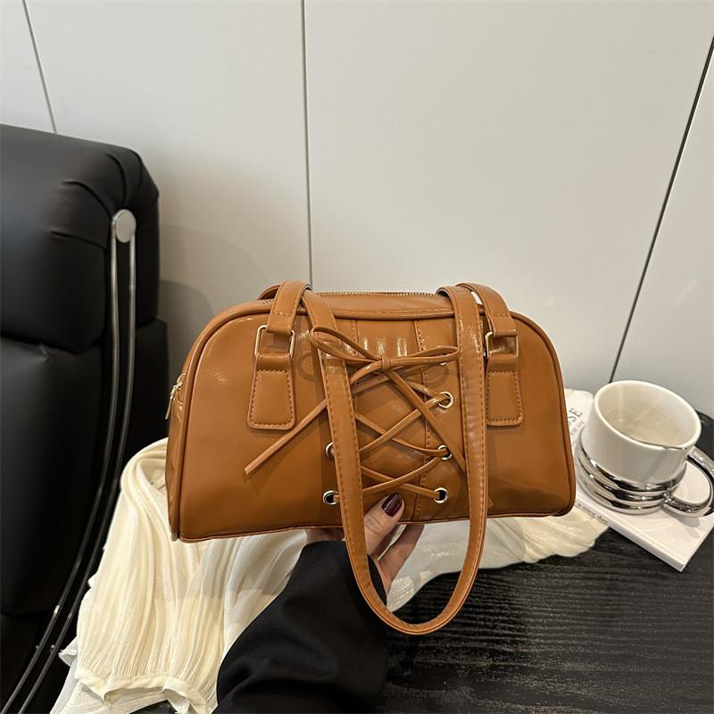 Женская сумка-тоут из искусственной кожи большой вместимости, стильная уличная одежда с ремешком и бантом для повседневного использования