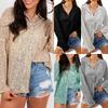 2025 Autumn European and American Women's Sequin Long-Sleeve Lapel Casual Shirt