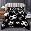 Футбольный комплект пододеяльника Одеяло Постельное белье 3D Детский постельный комплект 3 предмета 1 Пододеяльник Кинг-сайз