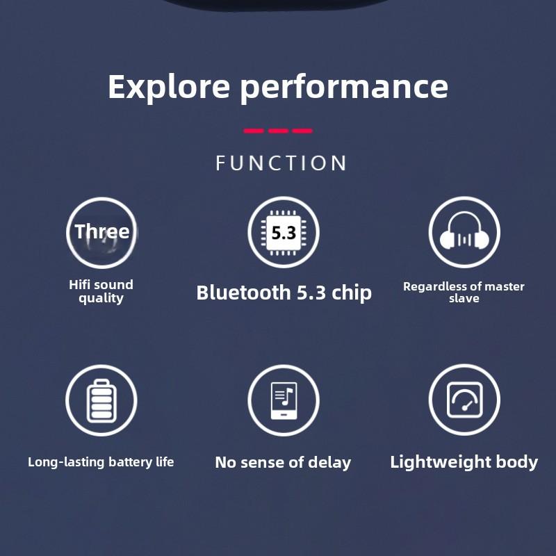 Новые беспроводные наушники Bluetooth TWS с костной проводимостью, мини-цифровой дисплей, высокое качество звука, шумоподавление при движении, Bluetooth