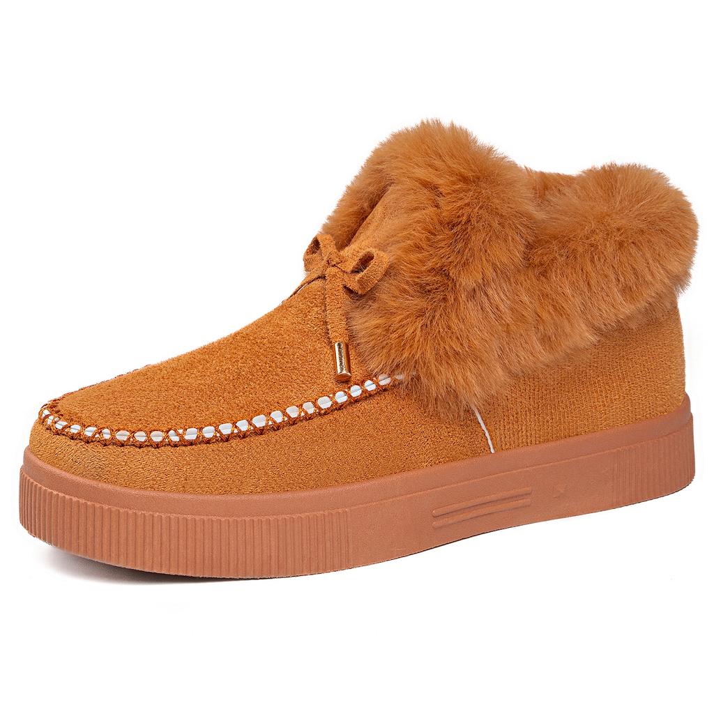 Хлопковая обувь женская новая женские ботинки модный бант зимние сапоги снегоходы теплозащитные теплые ботинки женские универсальные хлопковые ботинки