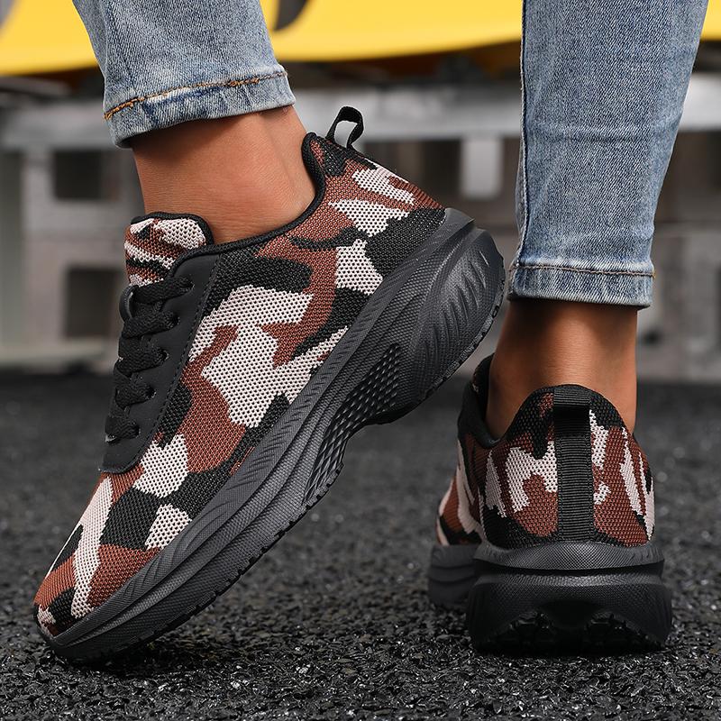 Wide Toe Sneakers For Women Breathable Soft Sole Camouflage Walking Shoe New Military Training Special Off-Road Flat Men'S Shoes