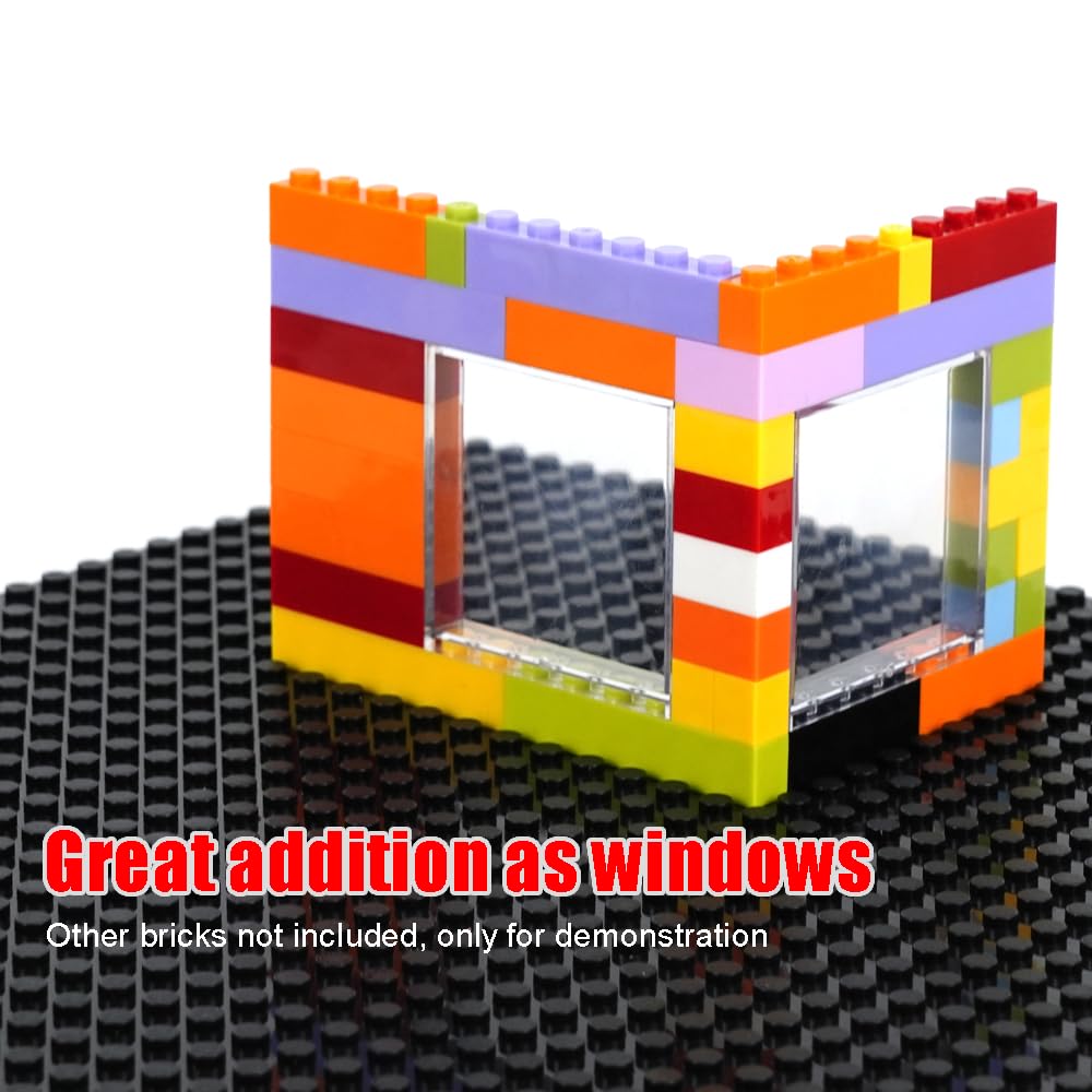 Pasacho Clear Window 60 Transparent Home Compatible Classic Mixed Set, Building Block Accessory Set