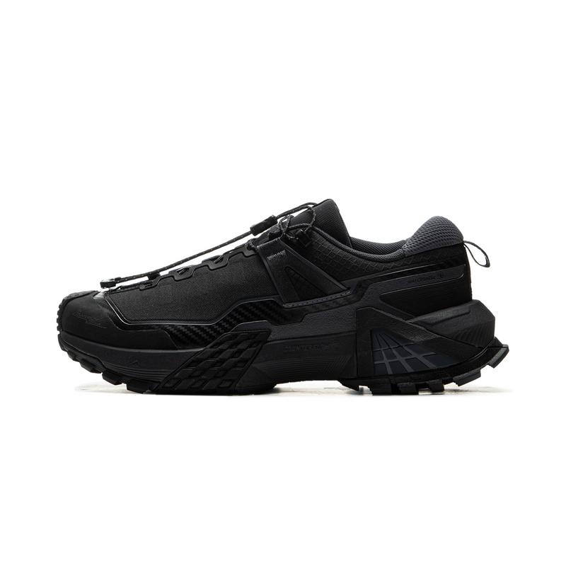 New LiNing CF Su Xingchuan Cushioned Slip-Resistant Abrasion-Resistant Low-Top Trekking Shoes Unisex Black AHTU017-2