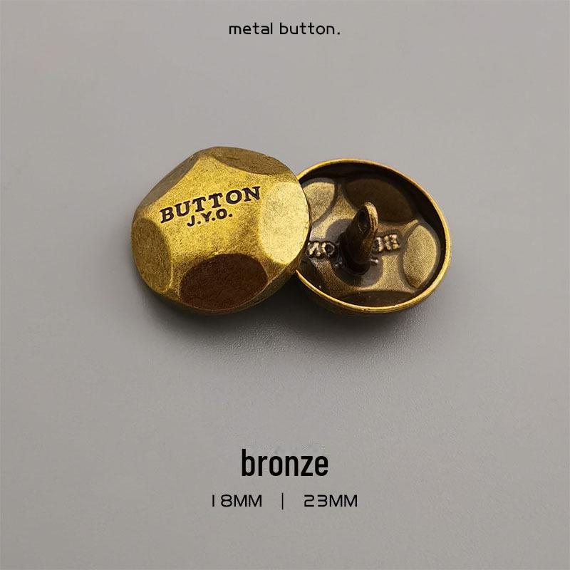 Старинные золотые круглые металлические пуговицы для трикотажных пальто