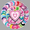 50 шт. Сердечные Романтические Наклейки для Багажа - Модный Граффити для Ноутбуков и Автомобилей