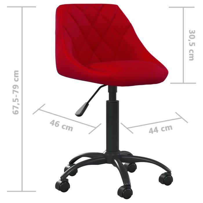 VidaXL Chaise de Bureau Siège de Bureau Chaise Pivotante d'Ordinateur Siège Ergonomique Maison Intérieur Hauteur Réglable 3088852