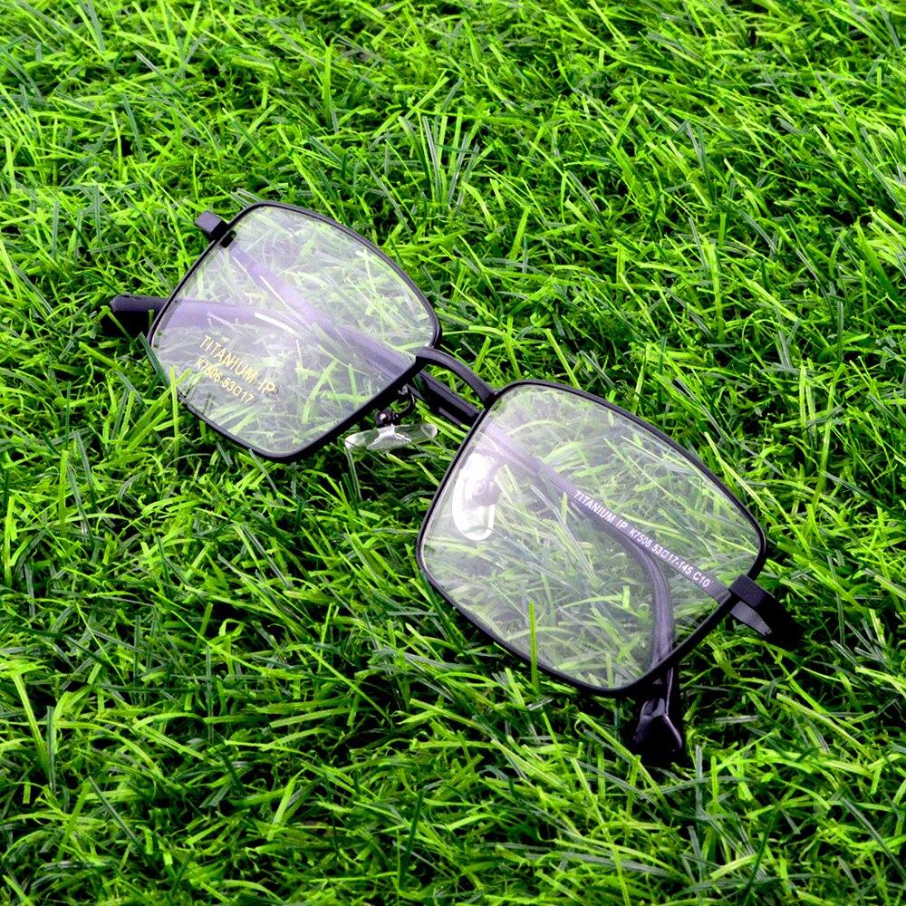 Прямоугольная оправа из титанового сплава, легкая, неаллергенная, удобная, носоупоры, оправа для оптических очков, оправа для очков, очки