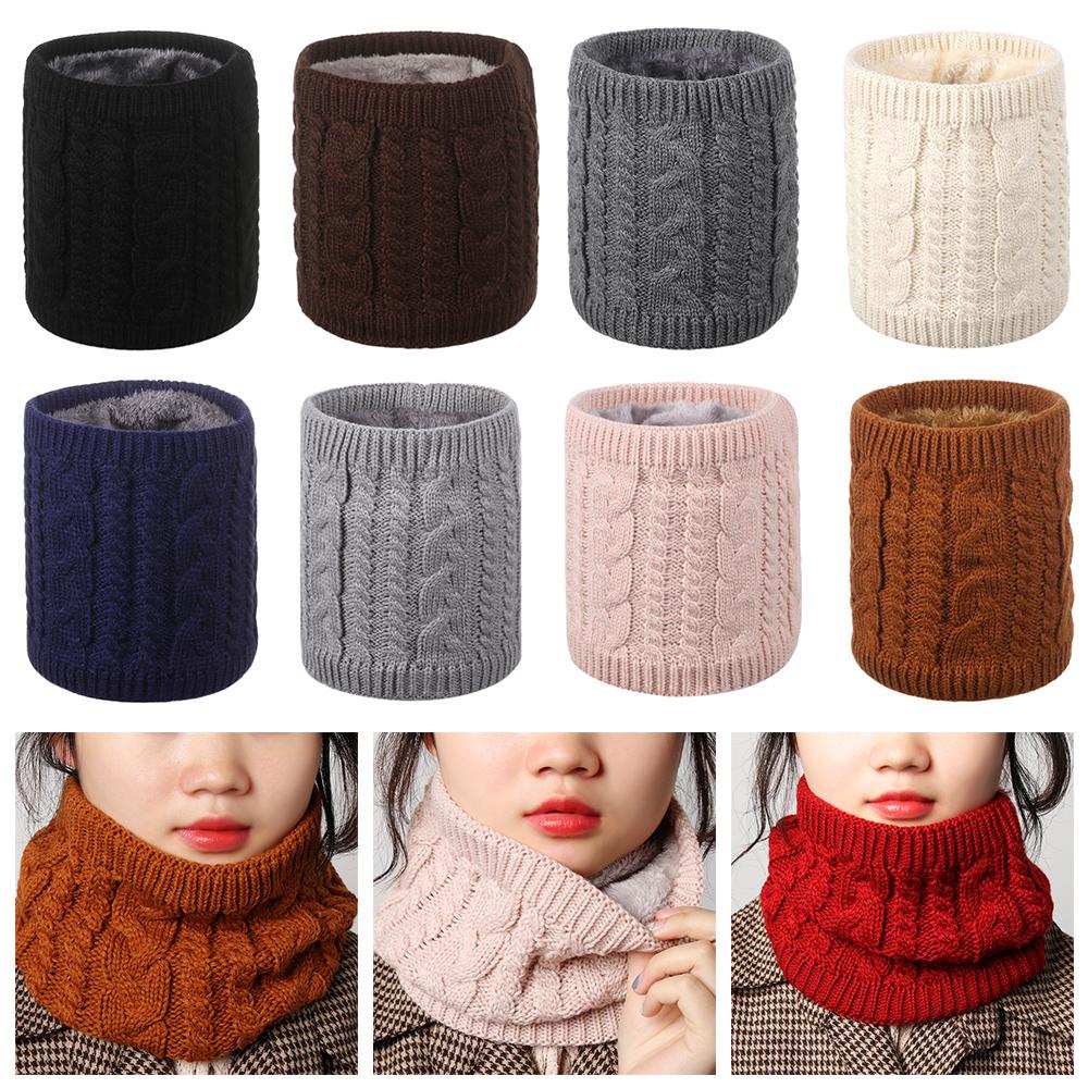 Cowl Go Out Wrap Circle Cable Thicken Scarf Neck Warmer Circle Loop Snood Shawl Brushed Knit