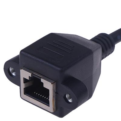 1 шт. Rj45 между мужчинами и женщинами с винтовым креплением на панели Ethernet Lan Network удлинительный кабель