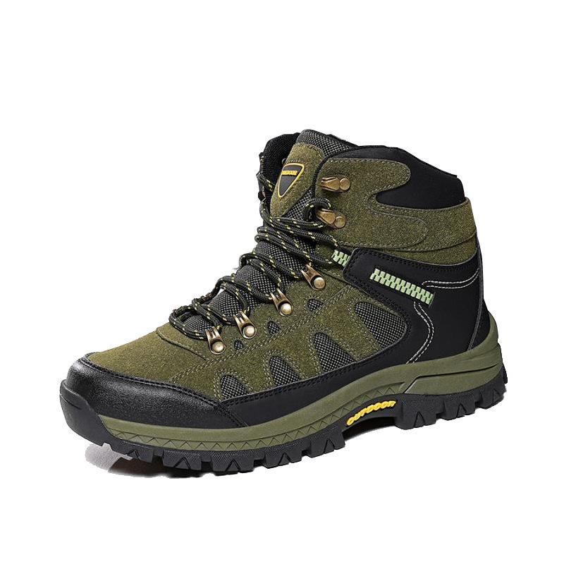 Осенне-зимние мужские уличные походные ботинки средней высоты, бархатные теплые спортивные для отдыха, больших размеров