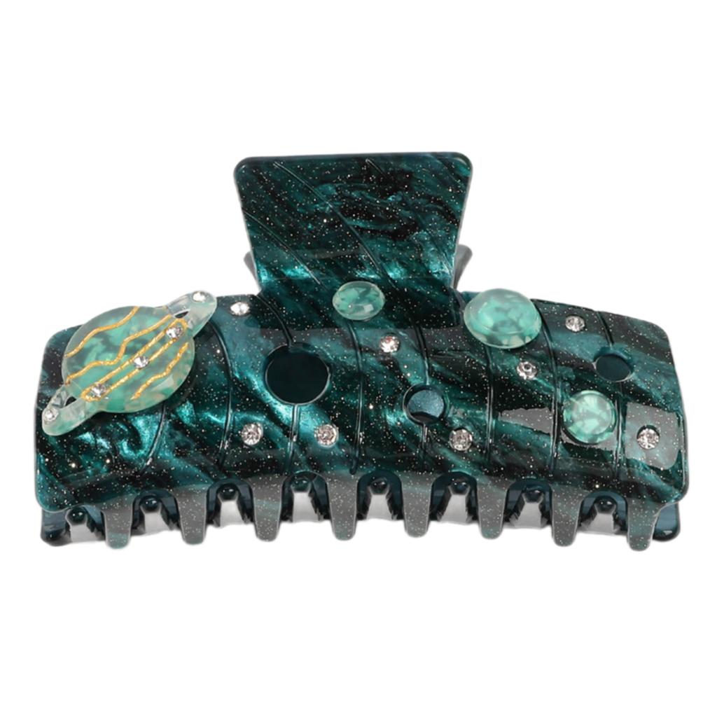 Acrylic Ocean Themed Hair Claw Secure Hold Hair Clip With Trendy Shark Pattern Fashion Hair Accessory For Daily Styling