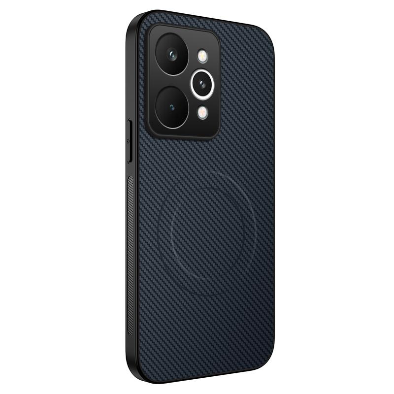 Чехол для Realme 15 5G, совместимый с MagSafe, серия WANLONFENG TQ, текстура углеродного волокна, ПК ТПУ чехол для телефона