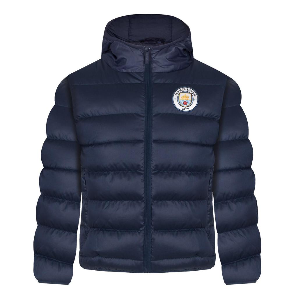 Manchester United FC Boys Crest Quilted Jacket