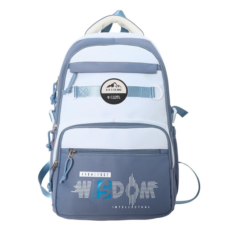 Рюкзак для школьников средней школы с цветными блоками и большой вместимостью для девочек и мальчиков