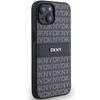 Dkny Dkhcp14Sprthslk Iphone 14 / 15 / 136.1 Czarny/Black Hardcase Leather Mono Stripe & Metal Logo