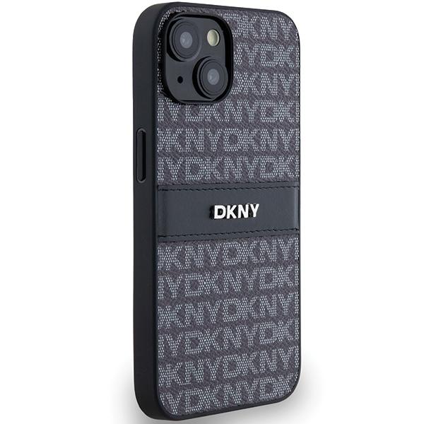 Dkny Dkhcp14Sprthslk Iphone 14 / 15 / 136.1 Czarny/Black Hardcase Leather Mono Stripe & Metal Logo
