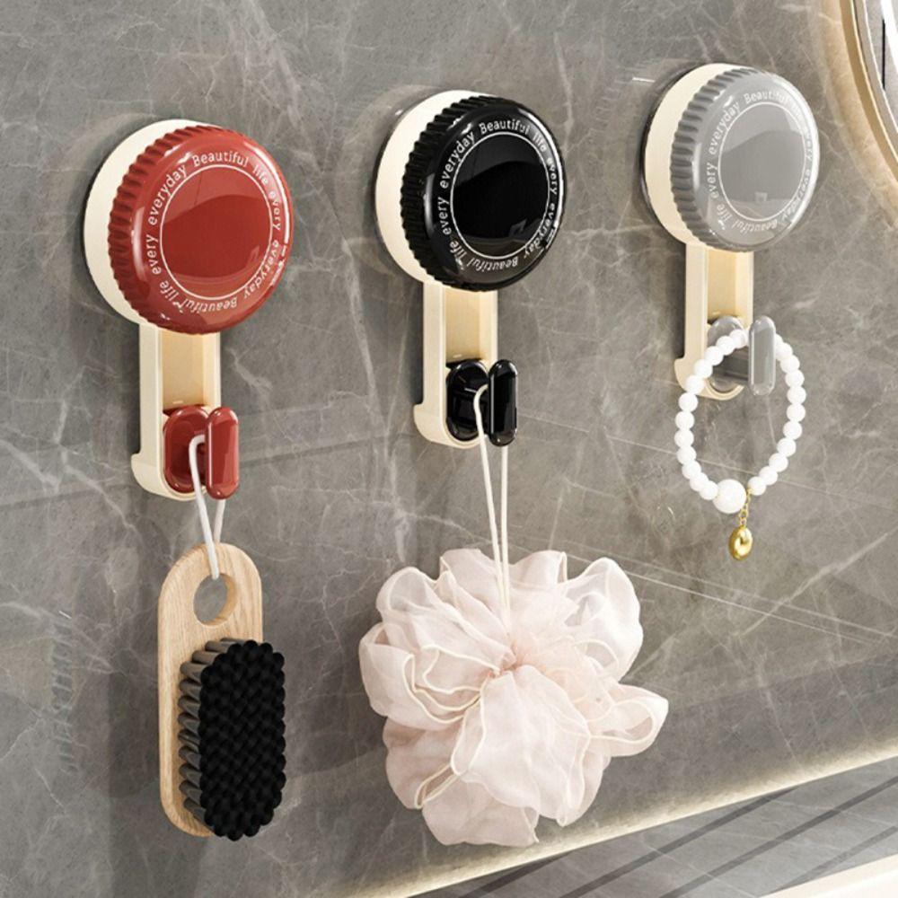 No Punching Wall Hook Universal Behind Door Hanger New Vacuum Suction Cup Hook  Bathroom