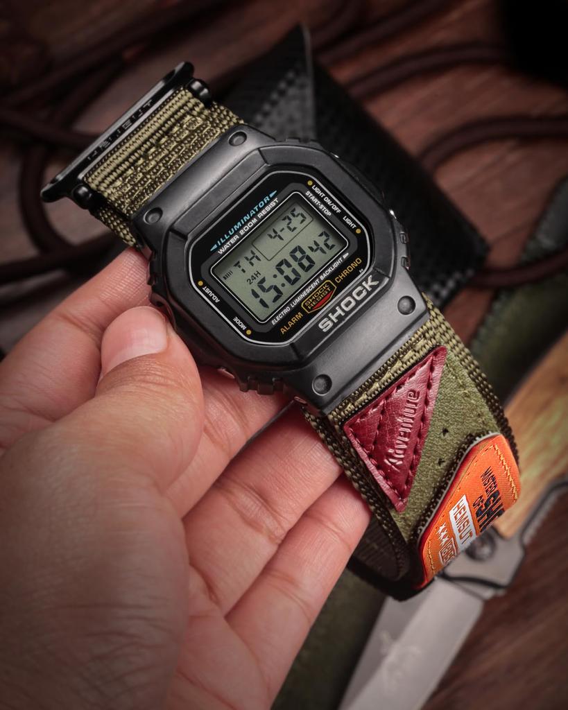 16 мм нейлоновый ремешок для часов Casio мужской G-Shock GA-100/110/120/135/2100, DW-5600E/5610/5700/8900, липучка Casio