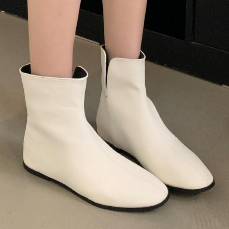 Retro Fashion Boots Women's 2025 Winter New Square Head Thick Heel Suede Korean Small Ankle Boots Thin Short Boots Women