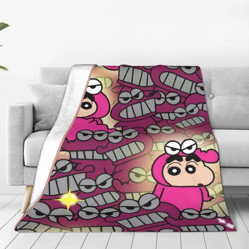 Плед Крейн Шин-чана и друзей Качественный Теплый Плед Зима Детский Диван Кресло Диван Кровать Эстетичное Покрывало