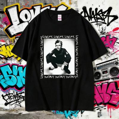 Лето 2025 Рокер Yungblud Lowlife Альбом Мужская Женская Мода Рок Винтаж Короткий Рукав Круглый Вырез 100% Чистый Хлопок Печатная Футболка