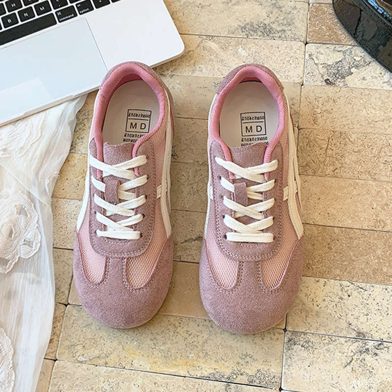 Повседневная универсальная спортивная обувь ретро плоская красная обувь для скейтборда новая весенне-летняя дышащая сетчатая немецкая тренировочная обувь