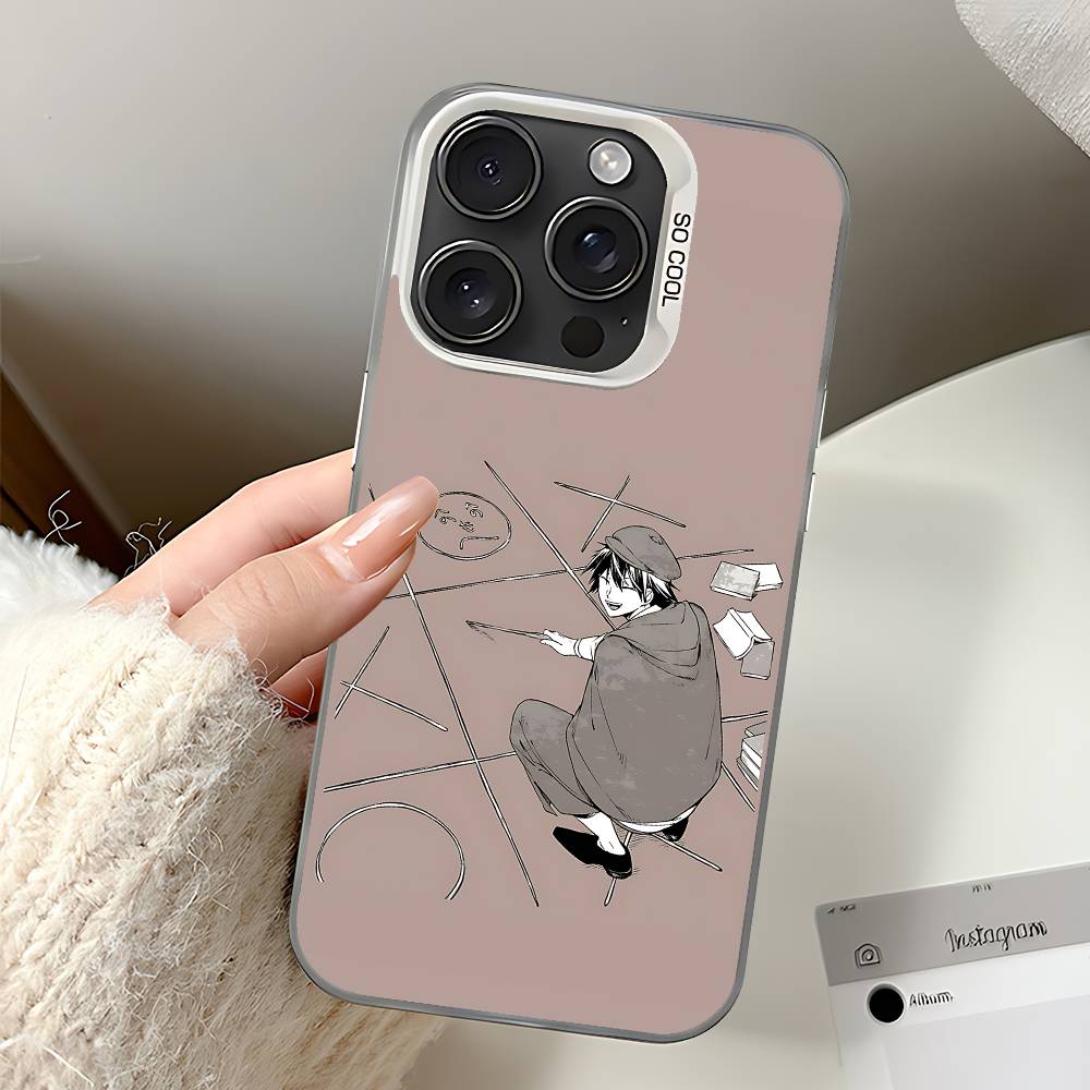 Чехол для телефона Эдогава Ранпо Для IPhone 17 16 15 14 13 12 11 Pro Max Plus Цветной Ударопрочный Задняя Панель Серебристая Крышка