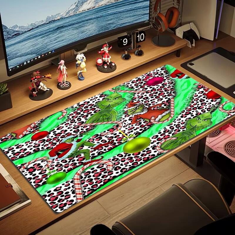 Christmas Monster Color Mouse Pad Large Gaming Table Cushion Non-slip Laptop Tablet Big Mousepad XXL Mat Mini PC Playmat With Lock edge