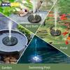 Fountain Light 7 Colors LED Light Solar Fountain Light Rotating Fountain 3W 6 Nozzle Water Pump Outdoor Bird Bath Garden