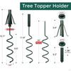 Держатель для верхушки рождественской елки Рождественский стабилизатор с регулируемым креплением Поворотное основание для