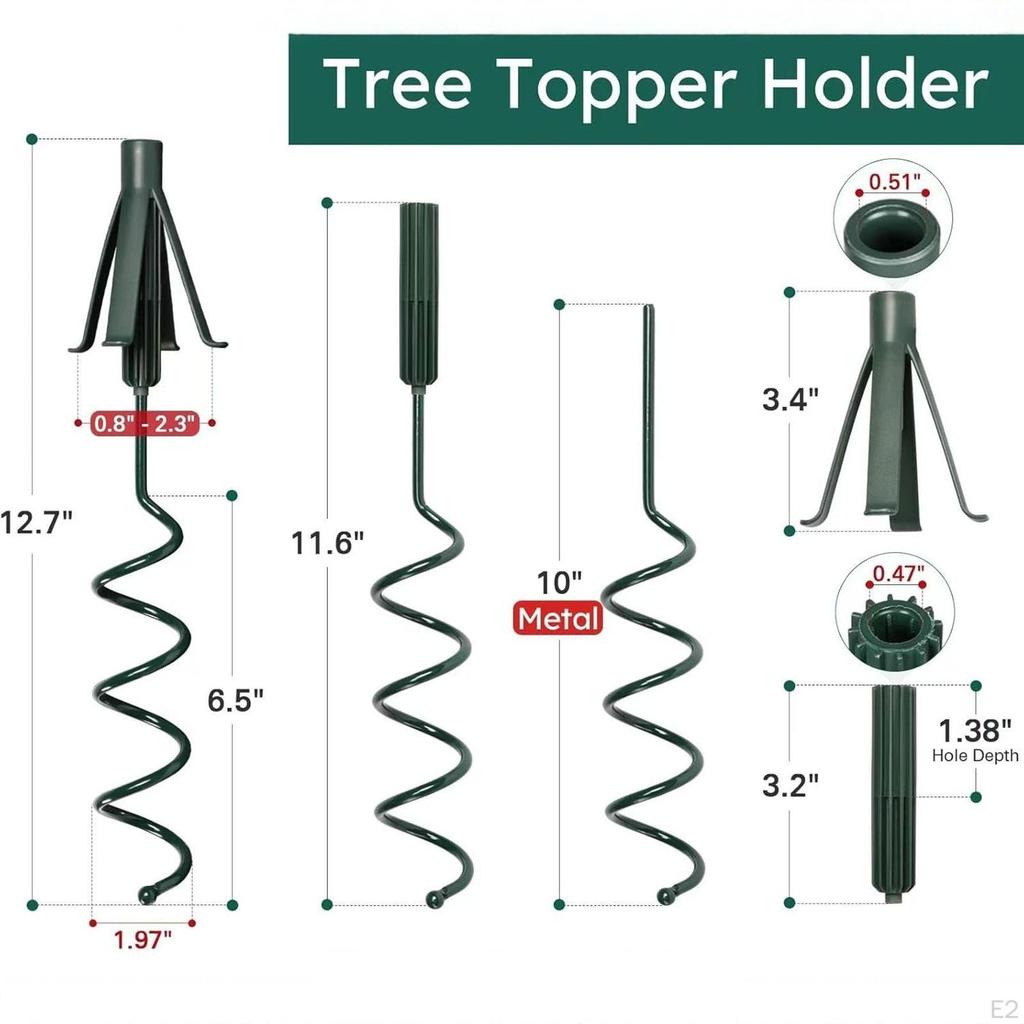 Держатель для верхушки рождественской елки Рождественский стабилизатор с регулируемым креплением Поворотное основание для