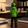 Эстетичные Украшения для Комнаты 3D Печатная Фигурка Инопланетянина с Худи и Наушниками, Модный Персонализированный 3D Коллекционный Орнамент для Рабочего Стола, Статуэтка в Киберстиле