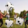 1 шт. Гигантский надувной кубик с насосом - Гигантская игра для вечеринки, для веселья в помещении и на улице, идеально подходит для семейных встреч, летнего бассейна JXB
