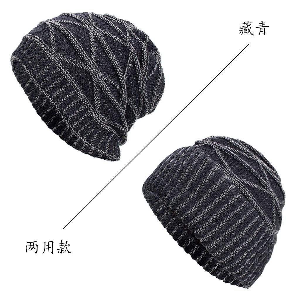 Autumn and Winter New Velvet Dual-purpose Triangular Pullover Hat Knitted Wool Hat