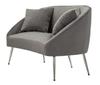 Sofa Silvery With Cushions Cm 137X69X79