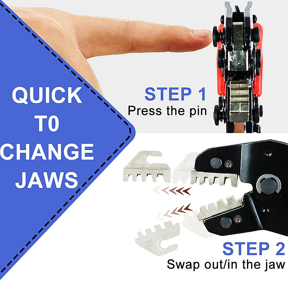 Клещи обжимные SN-48BS(=СН-48Б+СН-28Б) Больше зажимов для 2,8 4,8 6,3 VH3.96/трубных/изоляционных клемм, электрический зажим, минимальный набор инструментов