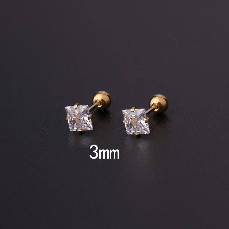 2 шт., серьги-гвоздики из нержавеющей стали 316L для пирсинга козелка, серьги-гвоздики для женщин, геометрический цирконий, кольцо для губ, ювелирные изделия для хряща