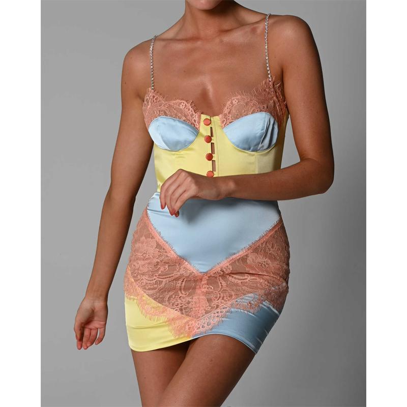 Элегантное облегающее сексуальное женское платье для женщин, летние кружевные лоскутные мини-платья для вечеринок, женский халат Femme Ladies Vestidos Mujer