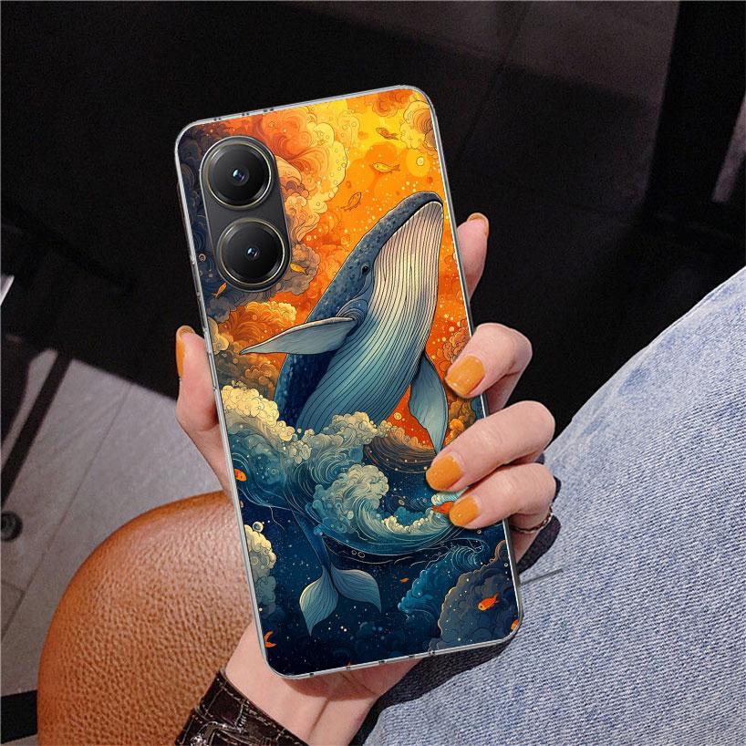 Humpback Whale Sea Giant Phone Case For Xiaomi Poco X7 X6 X5 Pro F7 Ultra Redmi 15C 15 13C 13 12C 12 10 10A 10C 9 9A 9C 9T Cover