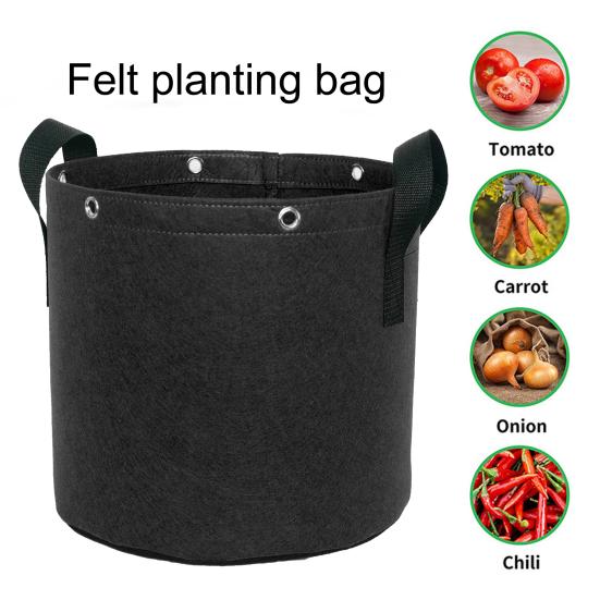 2/5/10/15 Gallon Grow Bag with Handles Non-woven Fabric Gardening Vegetable Tomato Strawberry Growing Planter Garden Supplies