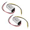 2pcs   to   voltage converter, 24V to 12V step-down power regulator for vehicles, boats, solar systems, IP68 sling, operating temperature -40-+80