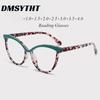 Fashion Large Frame Cat Eye High Definition Reading Glasses Men Women Transparent TR90 Frame Butterfly Leopard Frame Presbyopic Eyeglasses