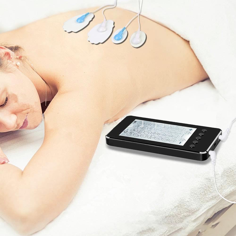 Массажер с сенсорным экраном и 28 режимами работы, прибор для физиотерапии меридианов EMS, домашний массажер для шейного и поясничного отделов позвоночника, для обезболивающей терапии
