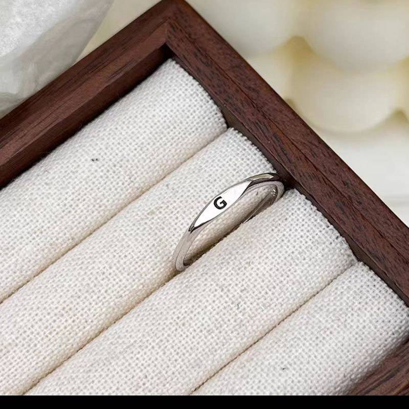 Эстетические свадебные крошечные начальные кольца с буквами, подарочные кольца с буквами на палец, женские модные кольца из нержавеющей стали, ювелирные изделия, подарок