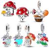 Грибные Шармы Бусина Медь Дом Лягушка Улитка Подвеска-Шарм Подходит для Браслета-Браслета Ожерелья DIY Ювелирные Изделия