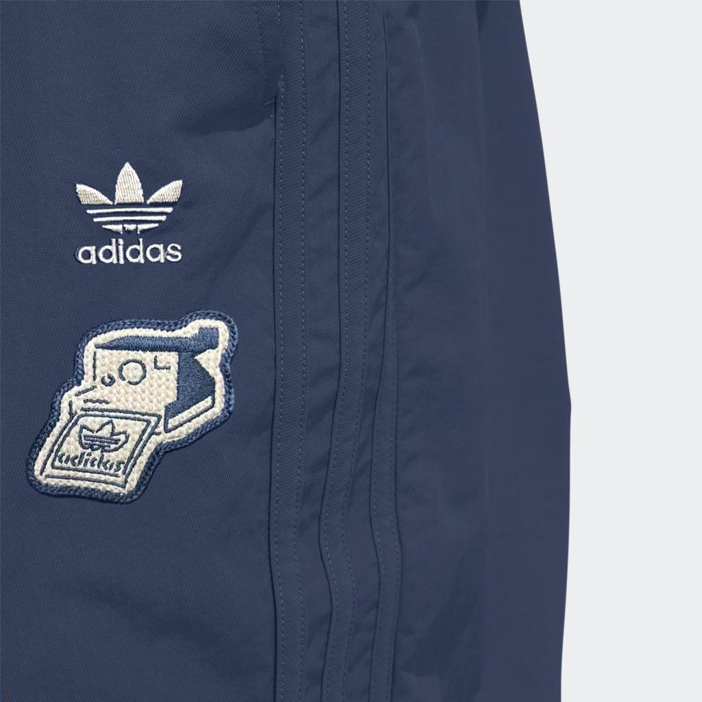 Adidas Оригинальные спортивные шорты X-Large Collaboration с вышитым логотипом, высокой талией, затягивающимся шнурком, мужские шорты темно-синего цвета IS0653